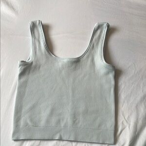 Athleta Girl Cropped Ribbed Tank Top - Light Blue